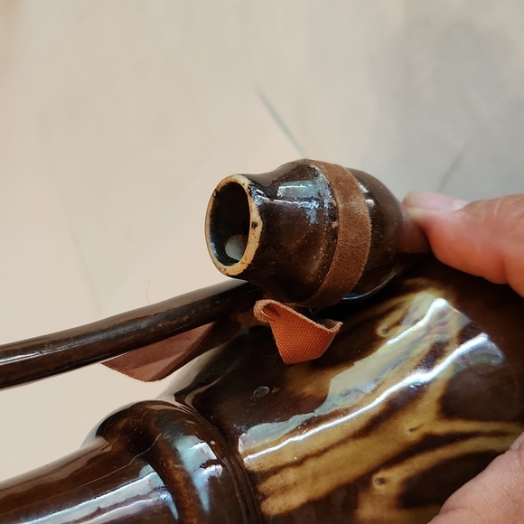 Vintage Polish Pottery Decanter with lid - Picture 8 of 11